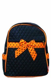 Quilted Backpack-TW2828/NAVY-ORANGE